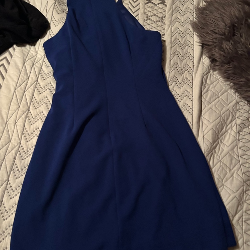 Elegant Blue Sleeveless Dress